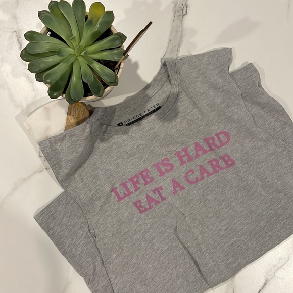 Prince Peter Collection - Life Is Hard, Eat A Carb Muscle Tee 🍝 🍞 - Picture 5 of 8